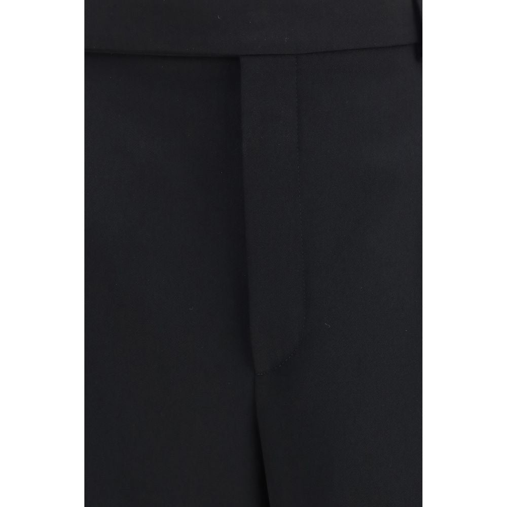 Saint Laurent Black Wool Oves Aries Dress Men's Pants