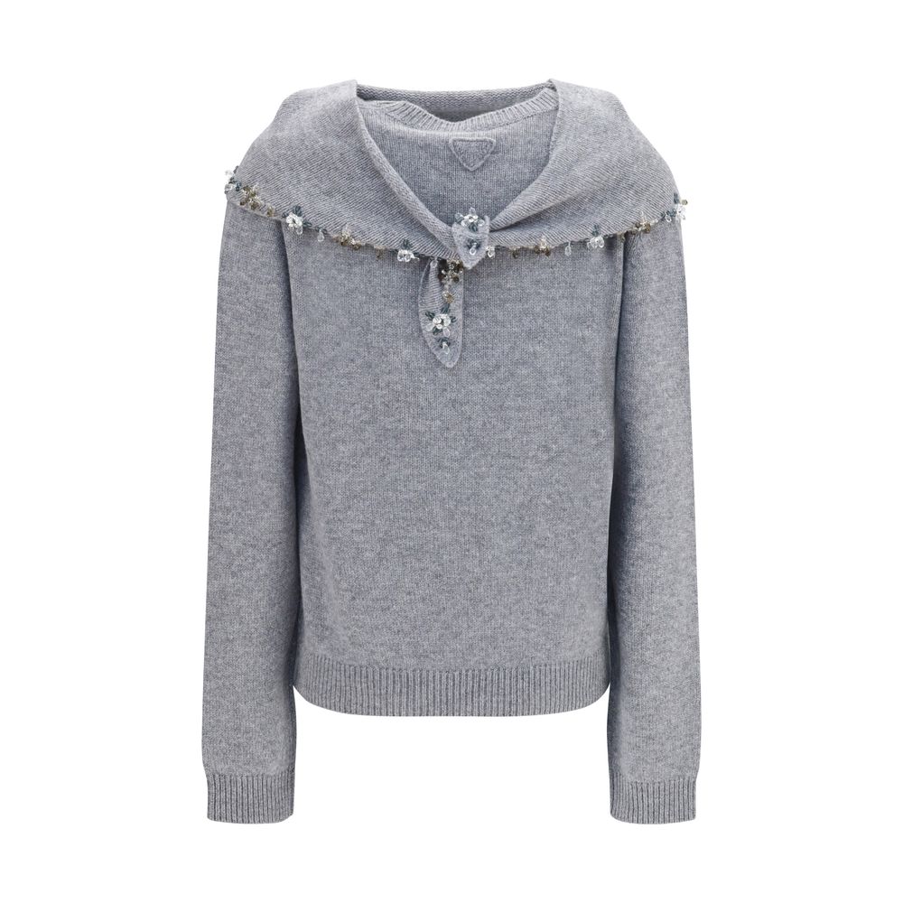 Prada Gray Cashmere Women's Sweatshirt