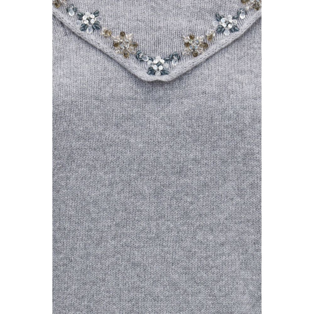 Prada Gray Cashmere Women's Sweatshirt