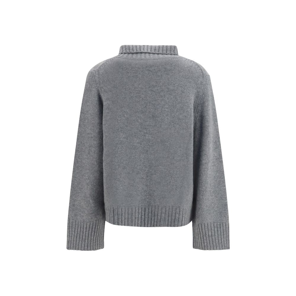 Allude Gray Cashmere Women's Turtleneck
