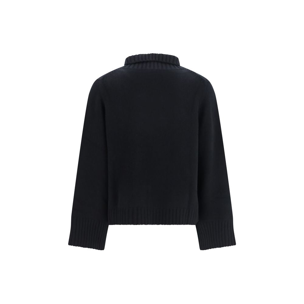 Allude Black Cashmere Women's Turtleneck