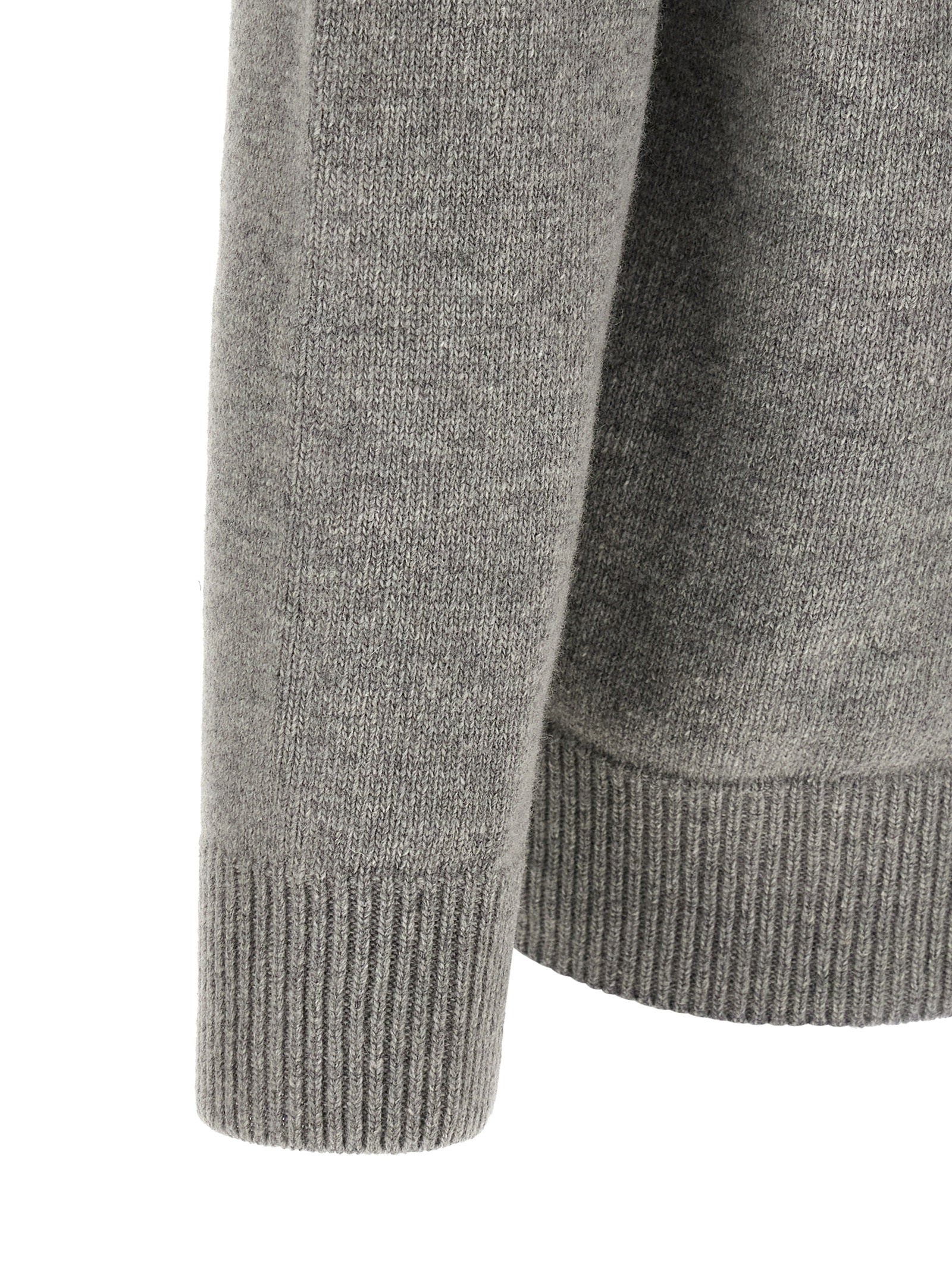 Stone Island Gray Virgin Wool Men's Cardigan