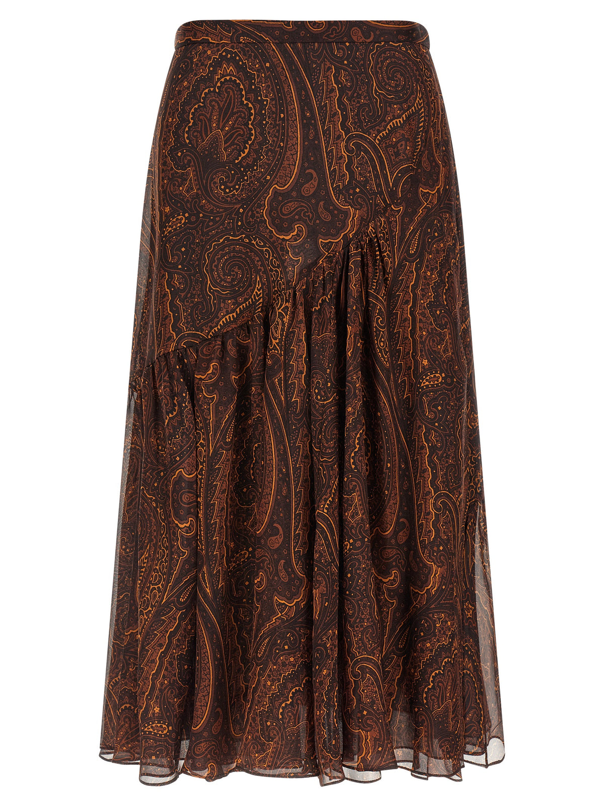 Etro Brown Silk Mini Women's Skirt