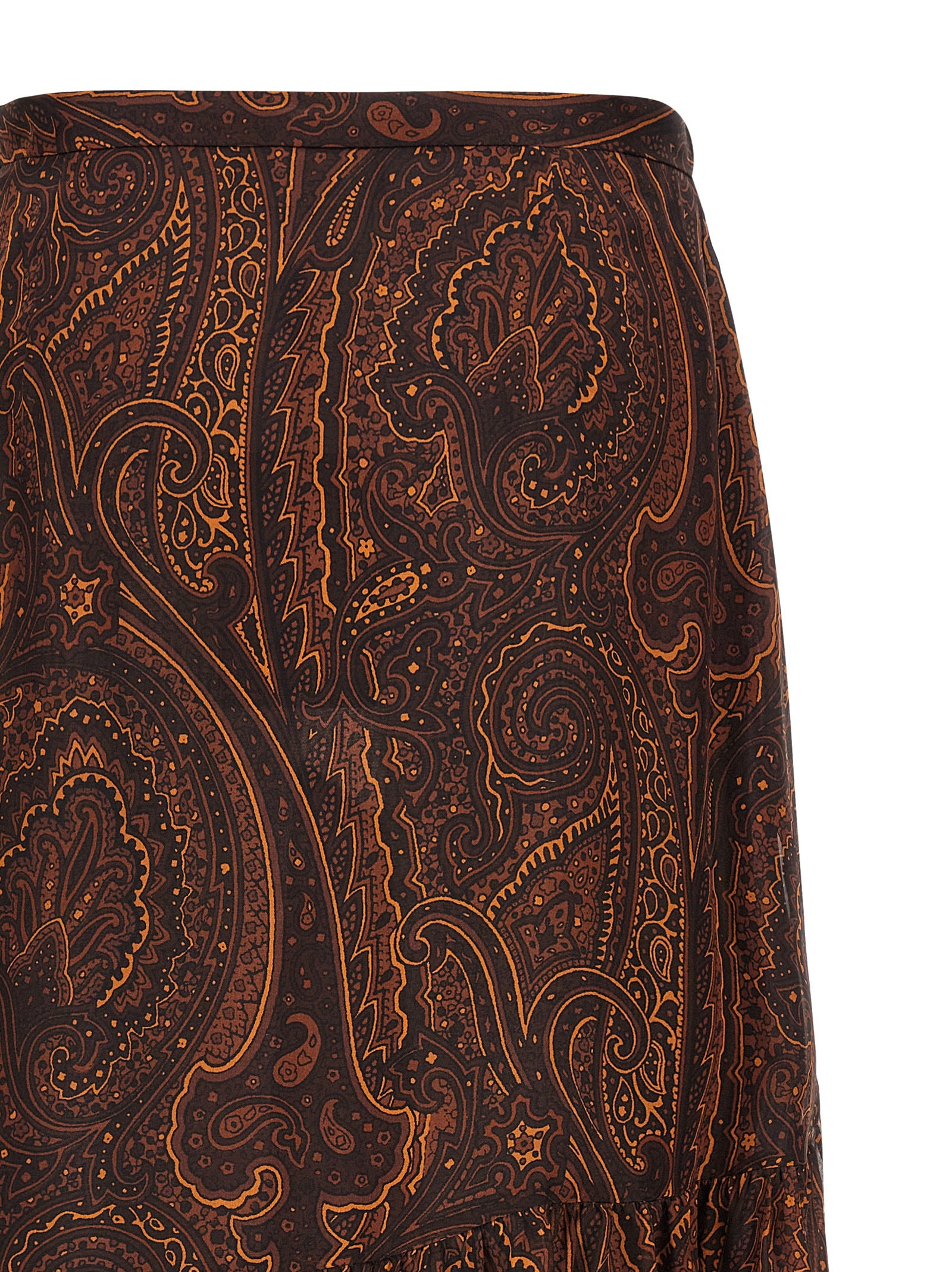 Etro Brown Silk Mini Women's Skirt