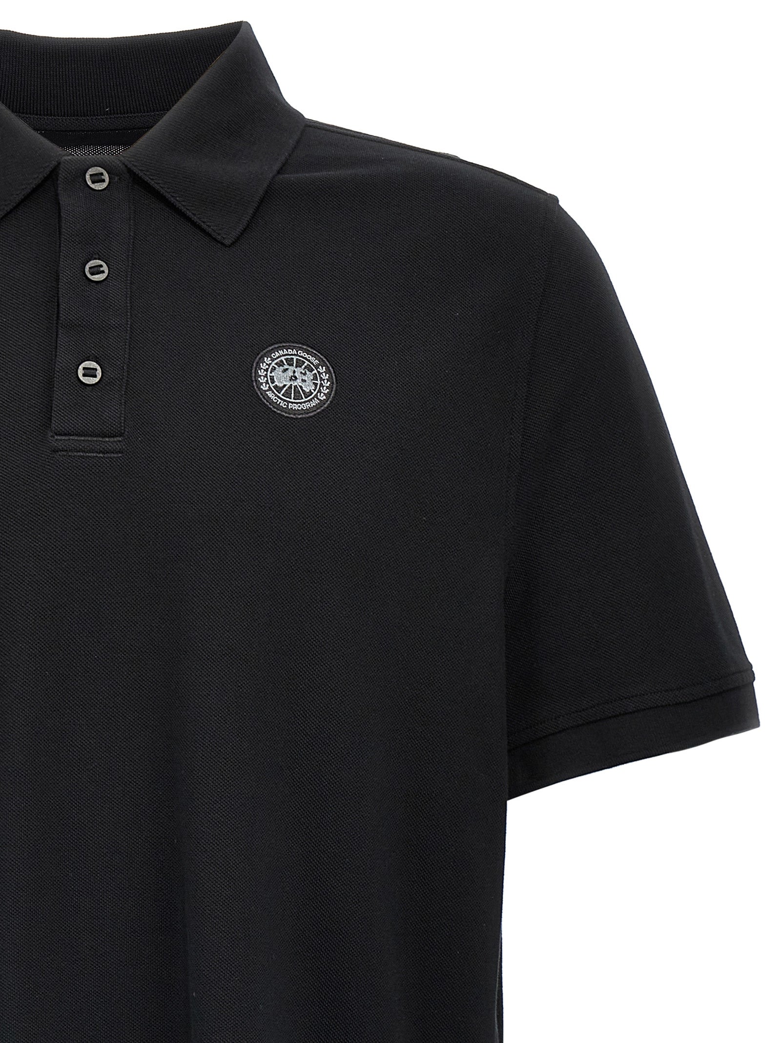 Canada Goose Black Cotton Polo Men's Shirt
