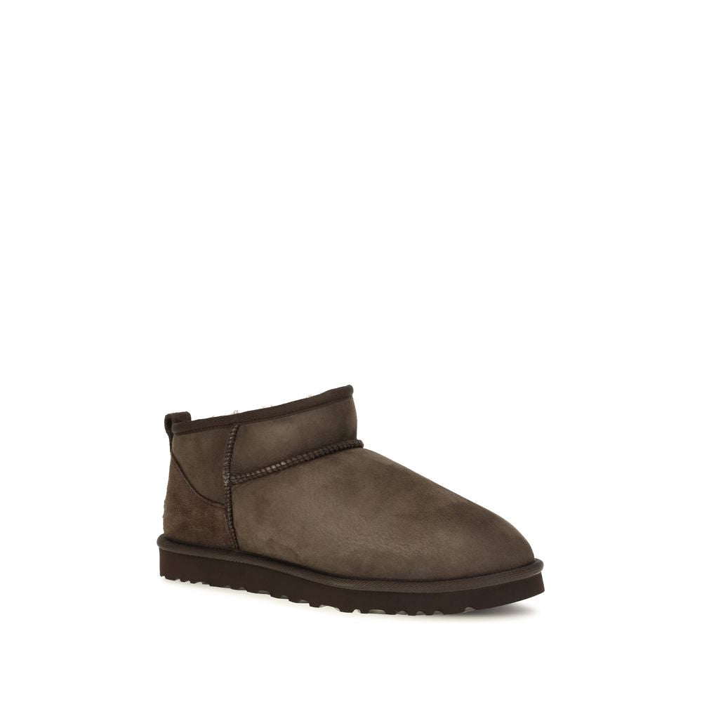 UGG Brown Leather Ankle Men's Boots