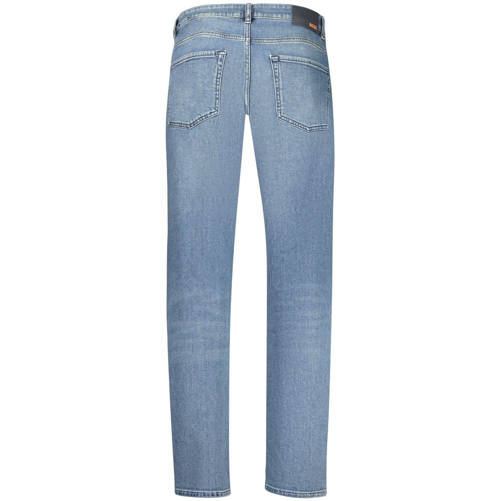 Hugo Boss Blue Cotton Men's Regular-Fit Men's Jeans