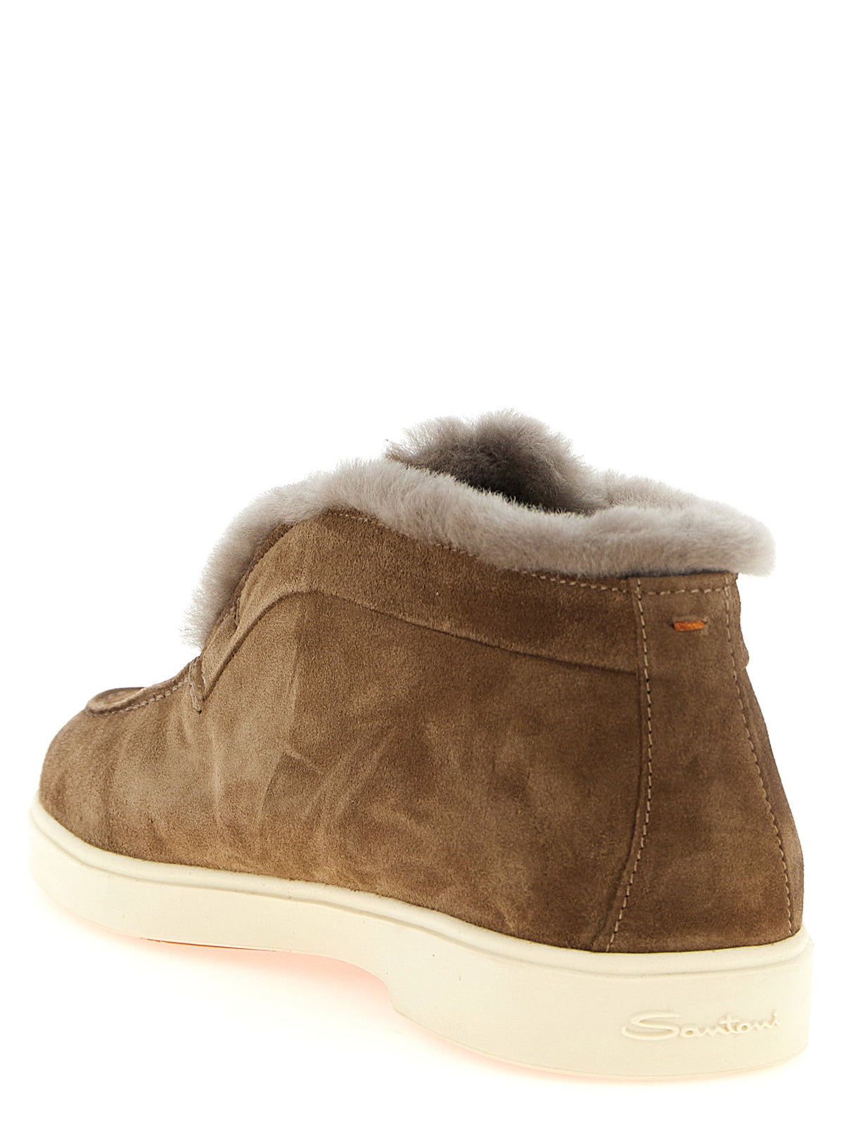 Santoni Brown Calfskin Ankle Women's Boots