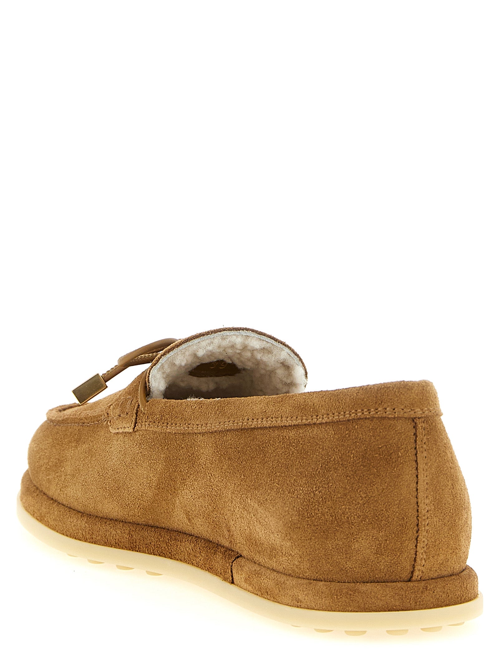 Tod's Beige Calfskin Slip-On Women's Loafers
