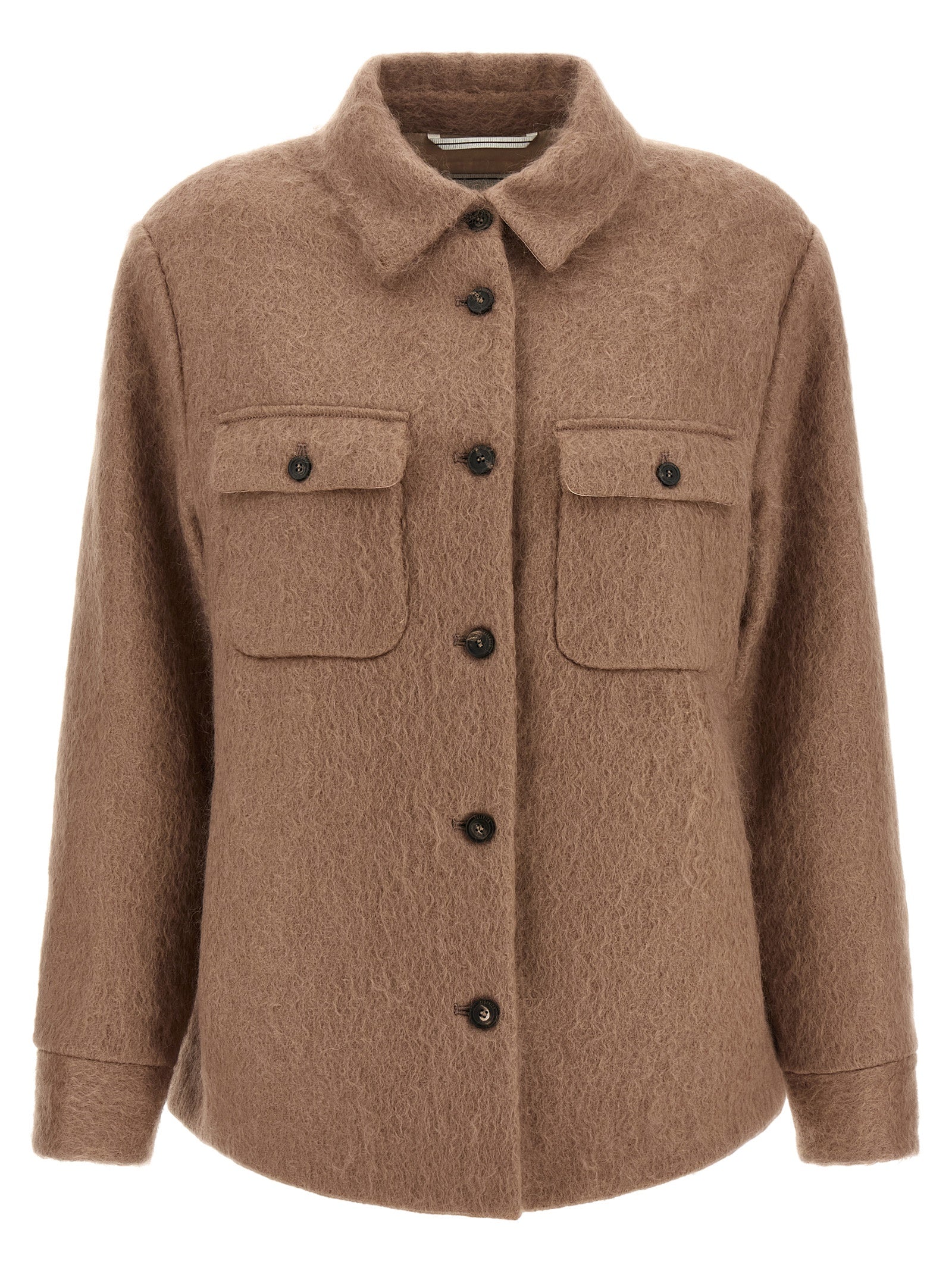Peserico Beige Virgin Wool Women's Jacket