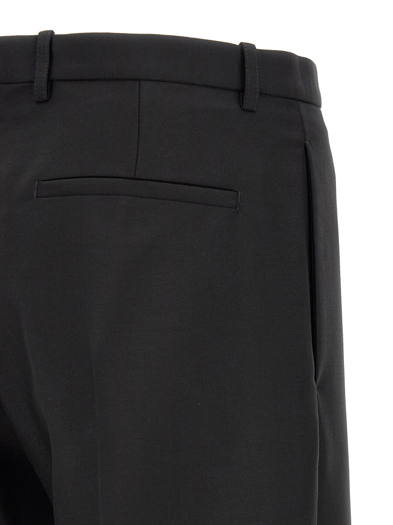 Jil Sander Black Virgin Wool Dress Men's Pants