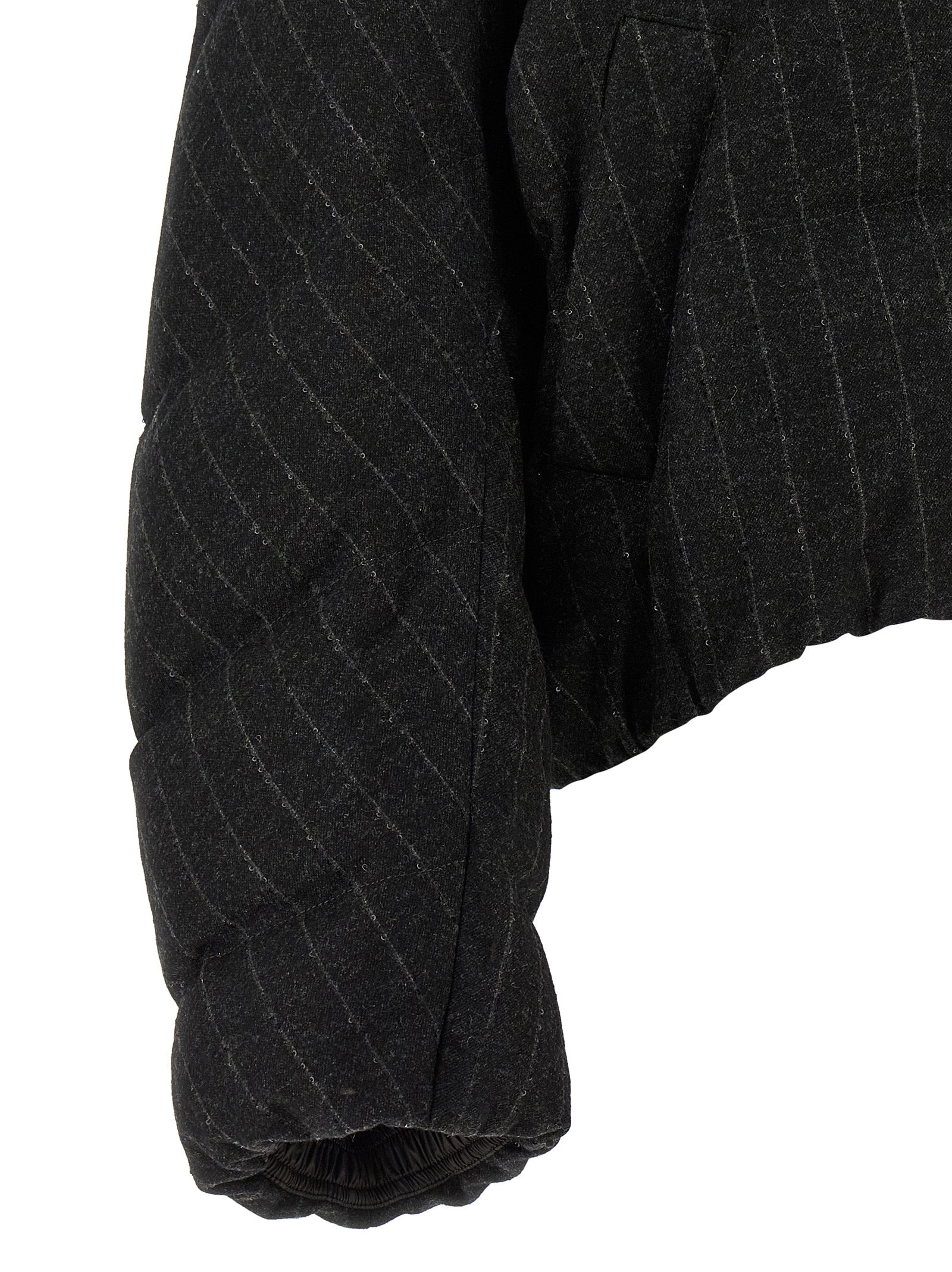 Brunello Cucinelli Gray Virgin Wool Full-Length Women's Jacket