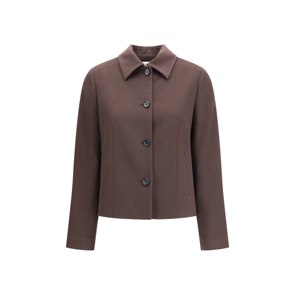 Lardini Brown Wool Oves Aries Full-Length Women's Jacket