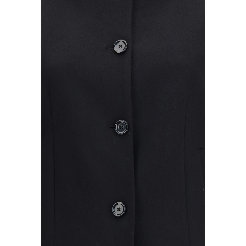 Lardini Black Wool Oves Aries Full-Length Women's Jacket