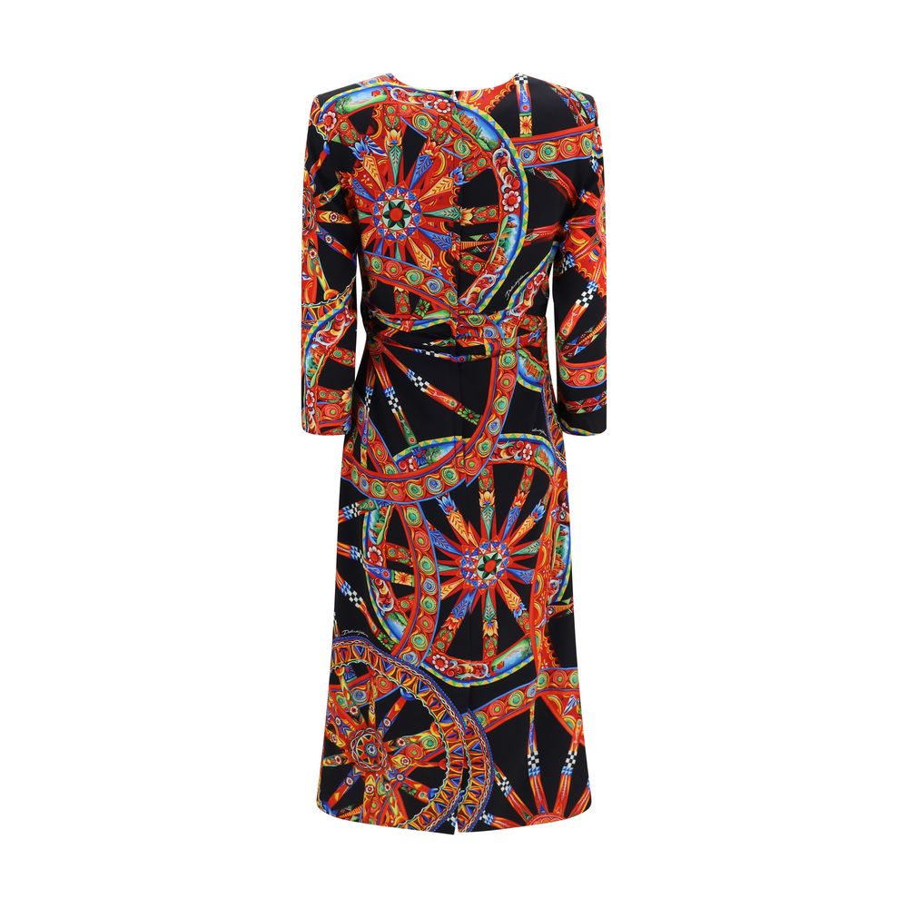 Dolce & Gabbana Multicolor Silk Cocktail Women's Dress