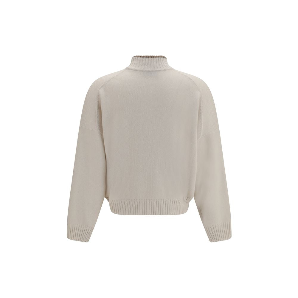 Brunello Cucinelli White Cashmere Women's Sweater