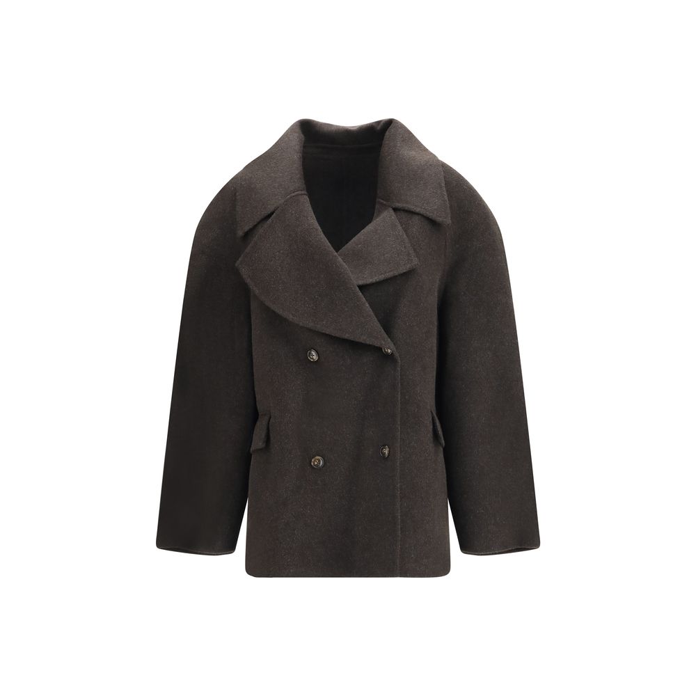 Loulou De Saison Brown Wool Oves Aries Full-Length Women's Jacket