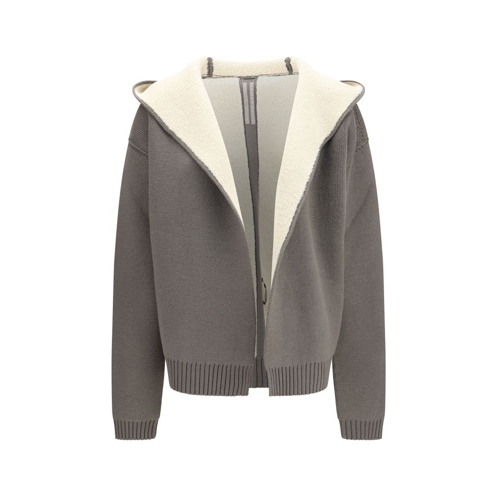 Rick Owens Gray Wool Oves Aries Women's Hoodie