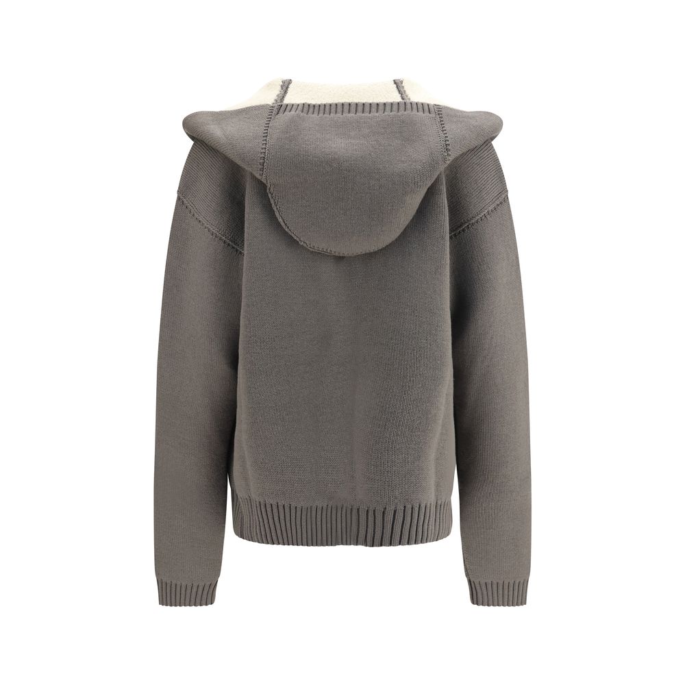 Rick Owens Gray Wool Oves Aries Women's Hoodie