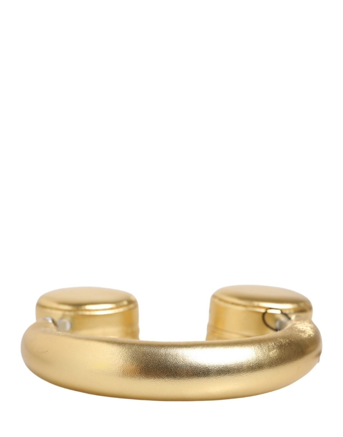 Dolce & Gabbana Women Gold Leather Wireless On-Ear Headset Women's Headphones
