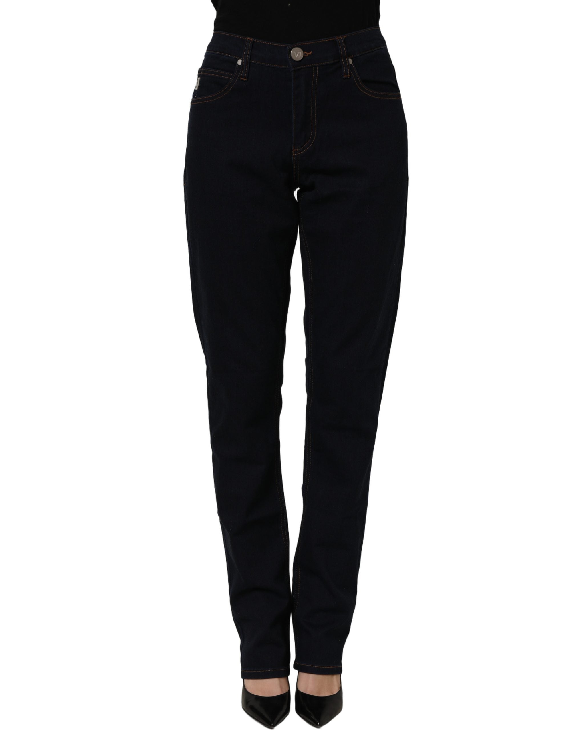 Versace Jeans Couture Blue High Waist Skinny Denim Trouser Women's Jeans