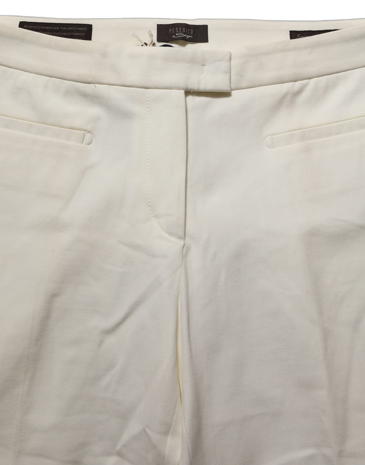 Peserico Off White MidWaist Tapered Women Chino Trouser Women's Pants (Pre-Owned)