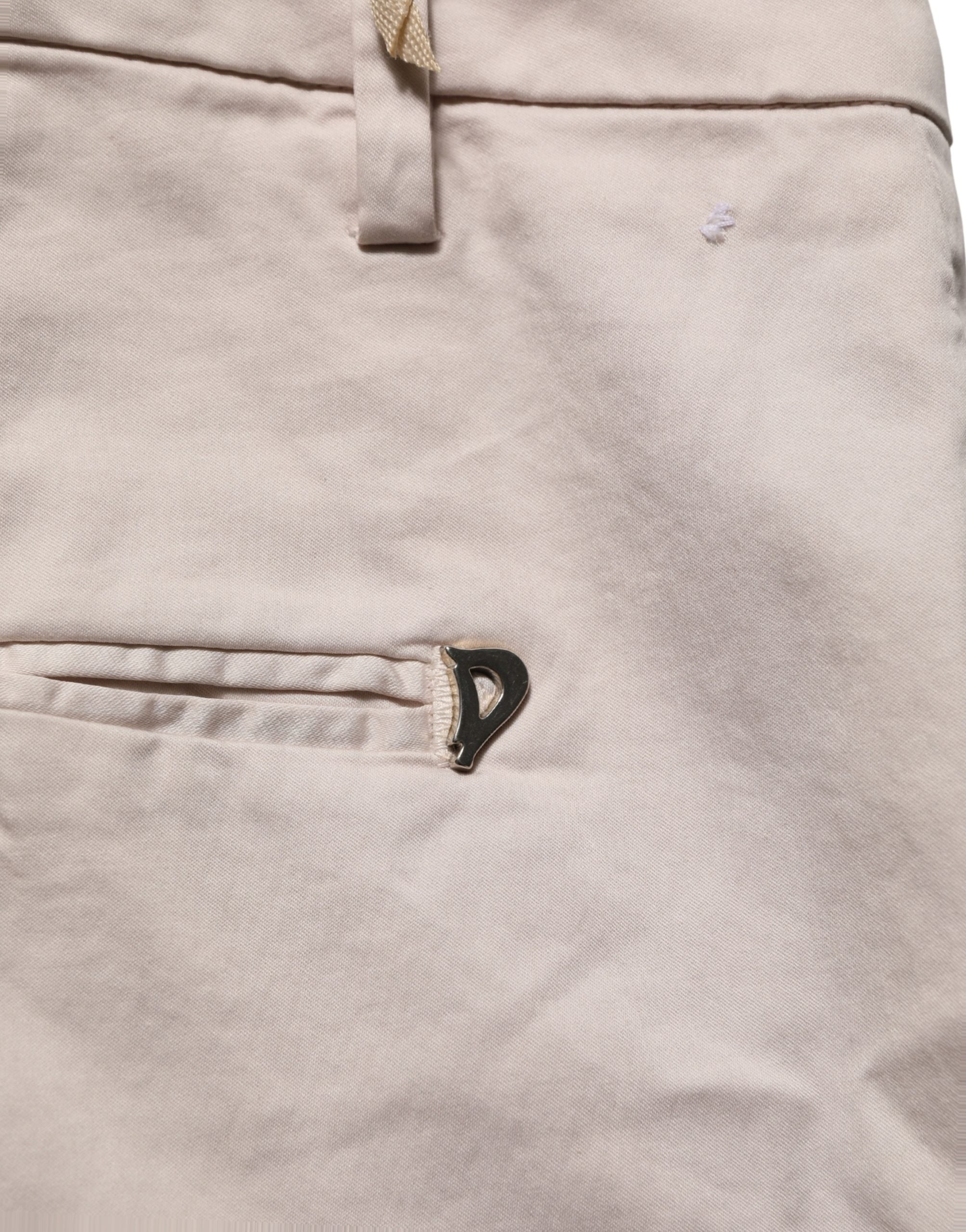 Dondup Beige Low Waist Tapered Women Cropped Trousers Women's Pants
