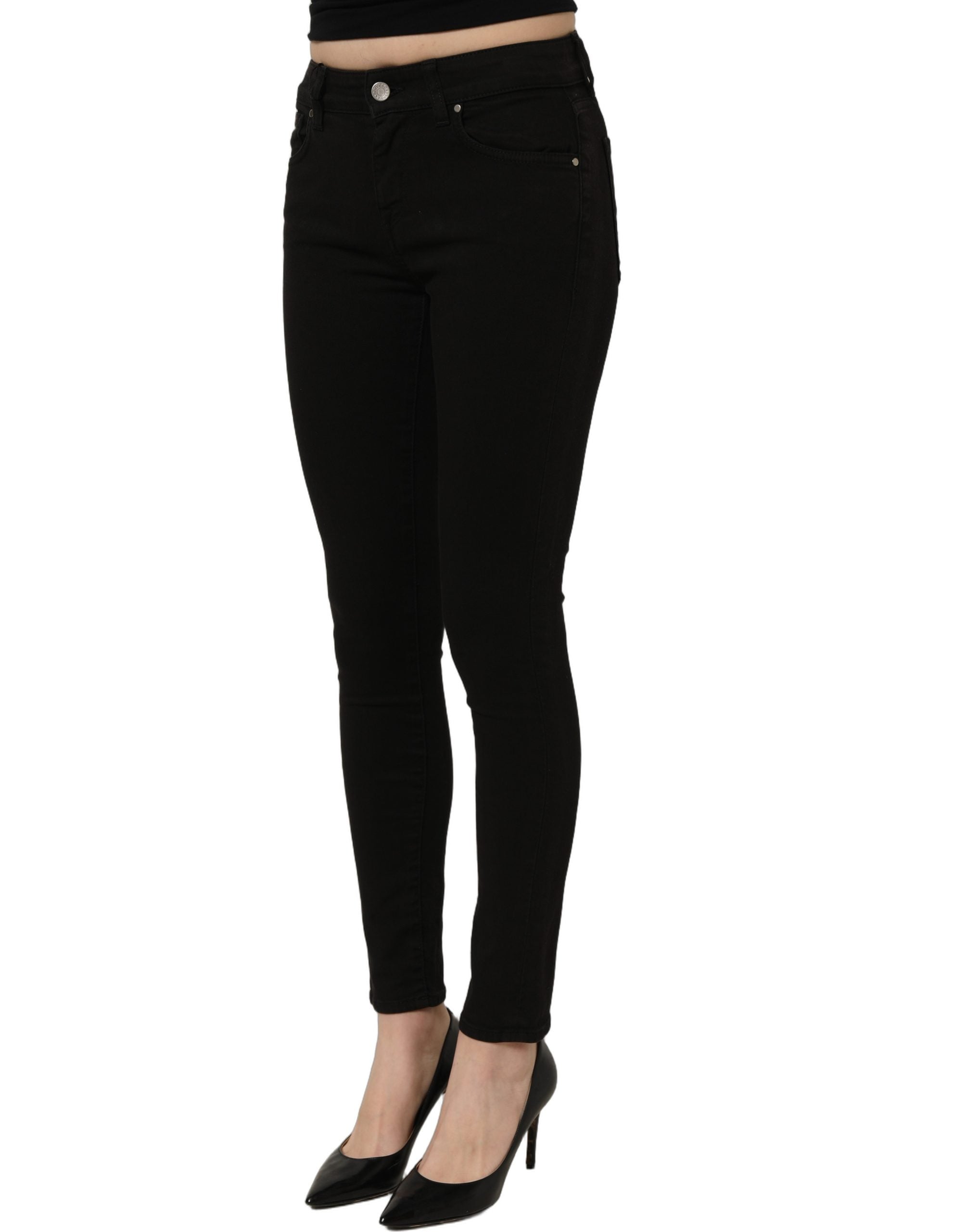 Dolce & Gabbana Black Cotton Stretch Skinny Denim Women's Jeans