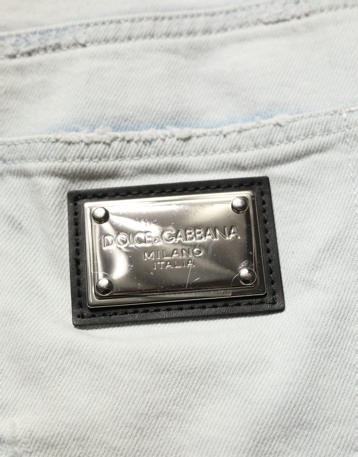 Dolce & Gabbana Light Blue Cotton Stretch Skinny Denim Women's Jeans (Pre-Owned)