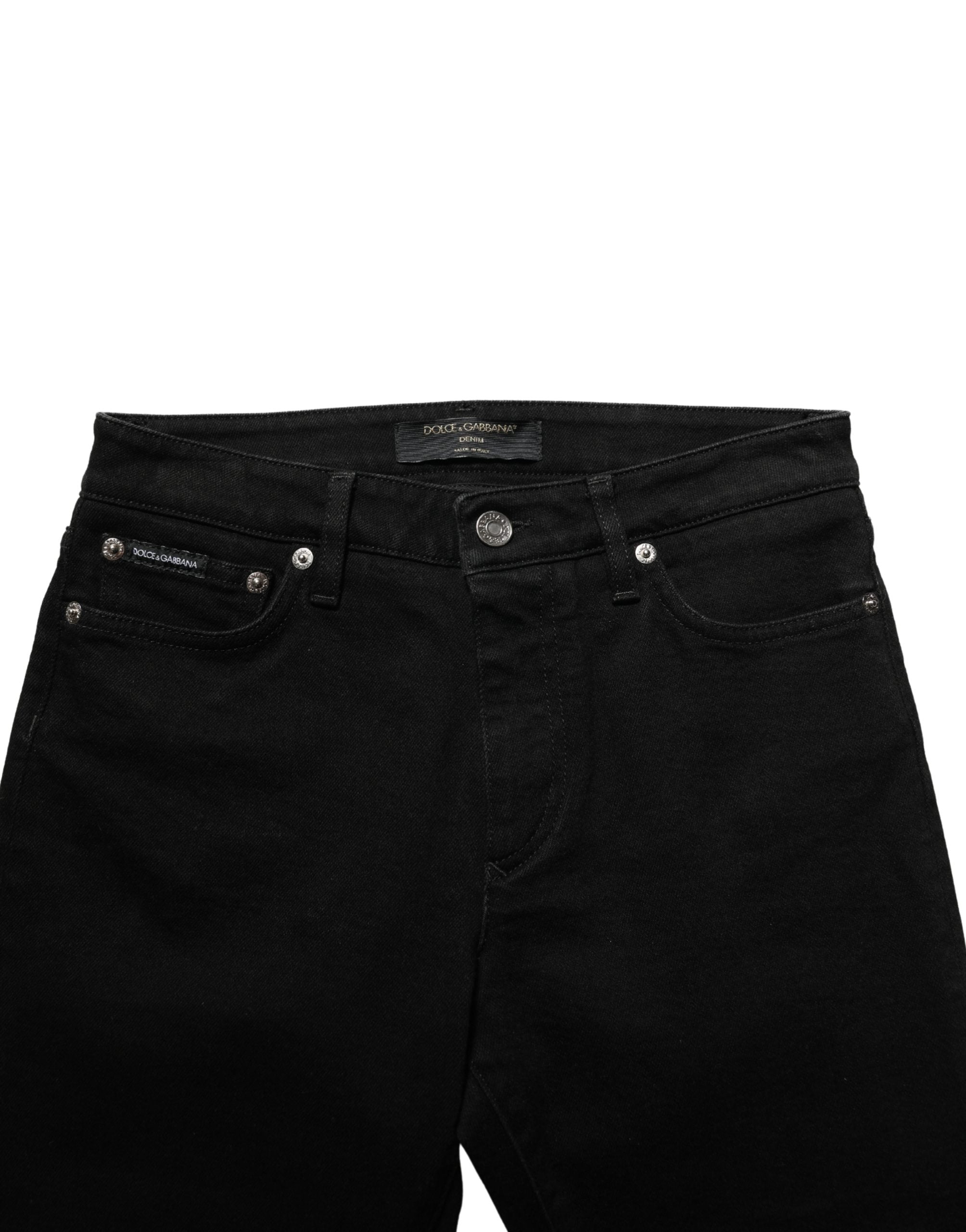 Dolce & Gabbana Black Cotton Stretch Skinny Denim Women's Jeans (Pre-Owned)