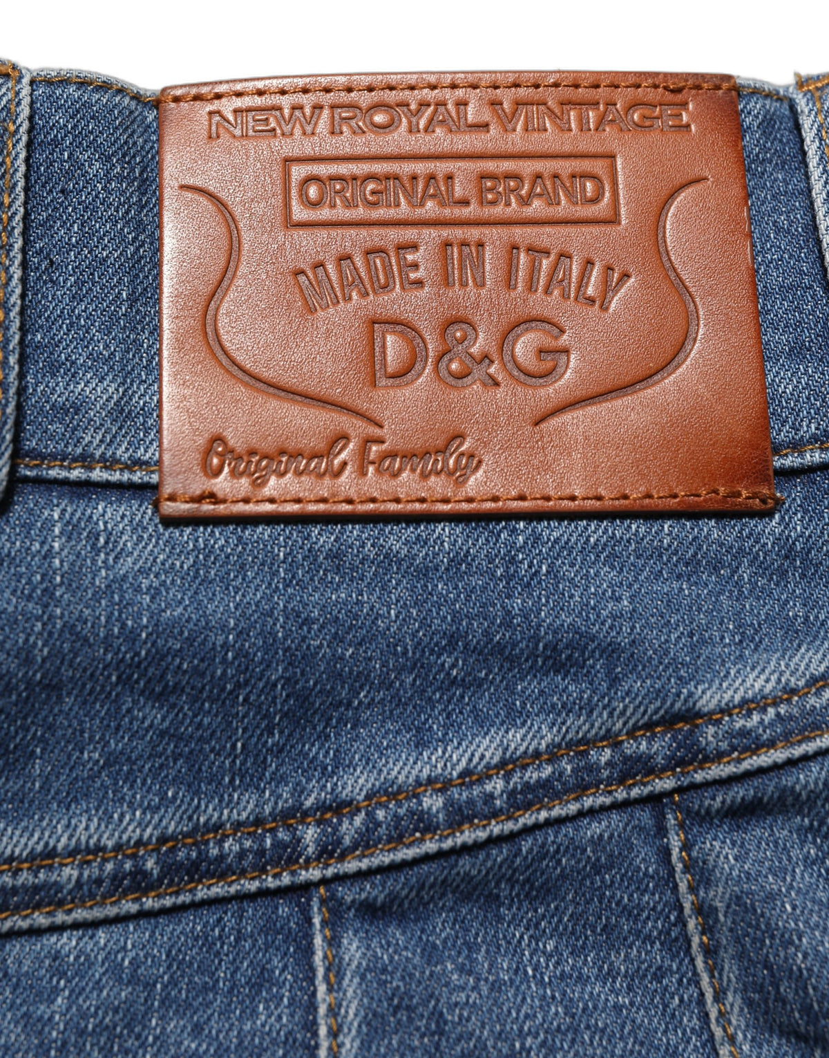 Dolce & Gabbana Dark Blue Cotton Stretch Tapered Denim Women's Jeans