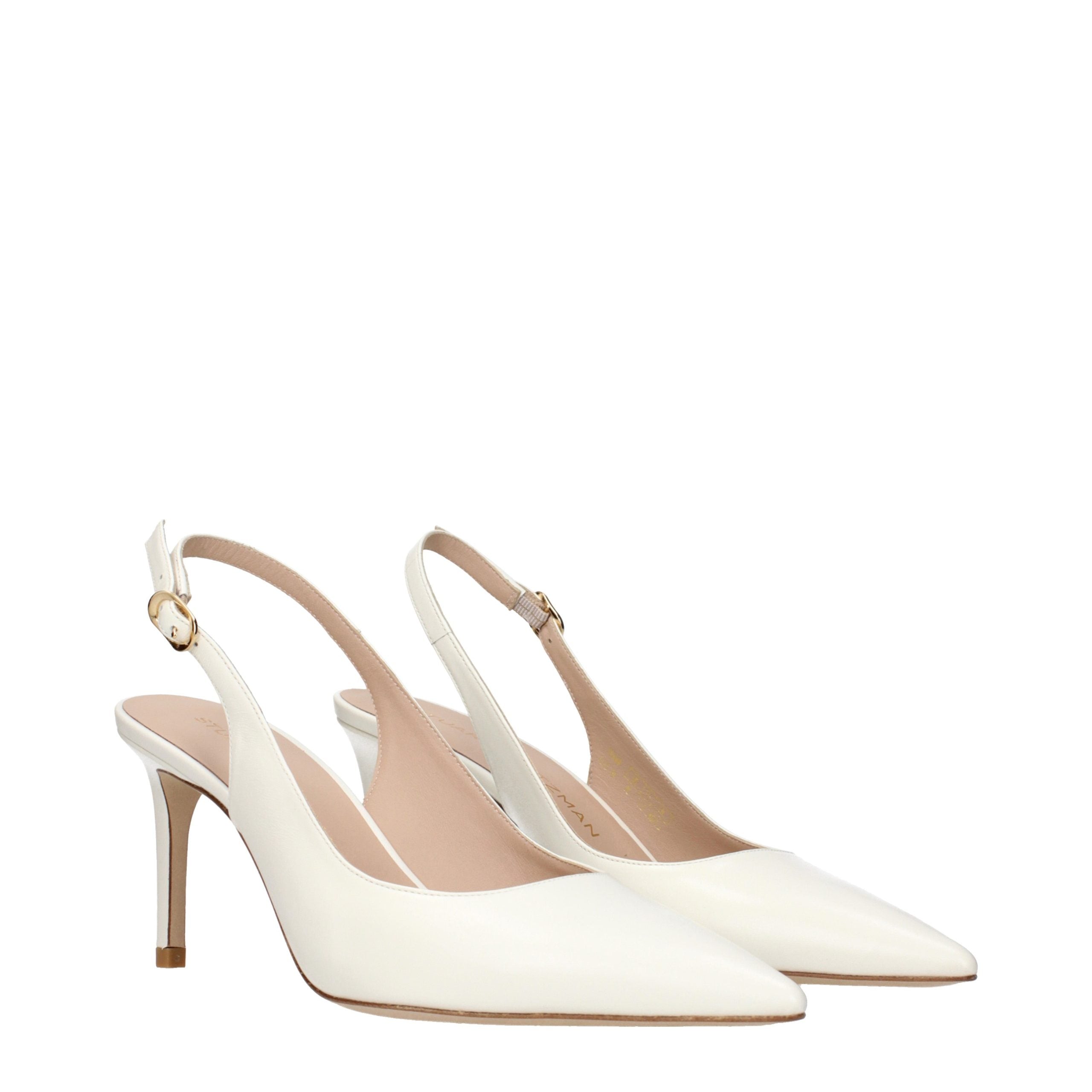 Stuart Weitzman Beige Leather High Heel Women's Pumps