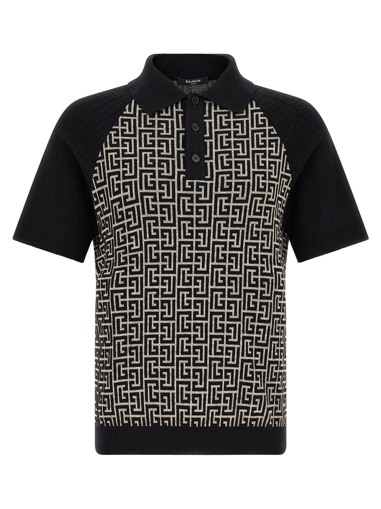 Balmain Bicolor Cotton Polo Men's Shirt