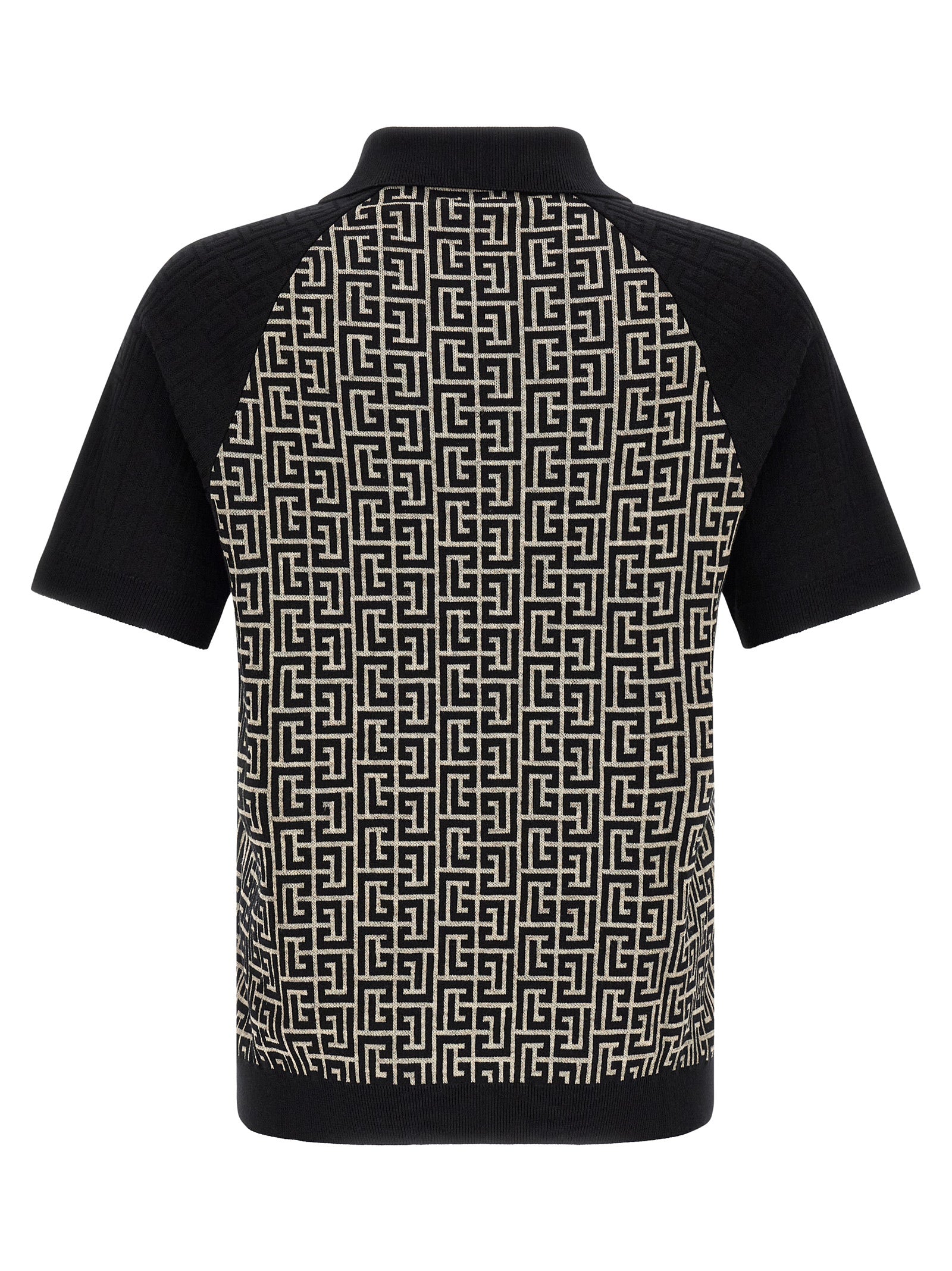 Balmain Bicolor Cotton Polo Men's Shirt