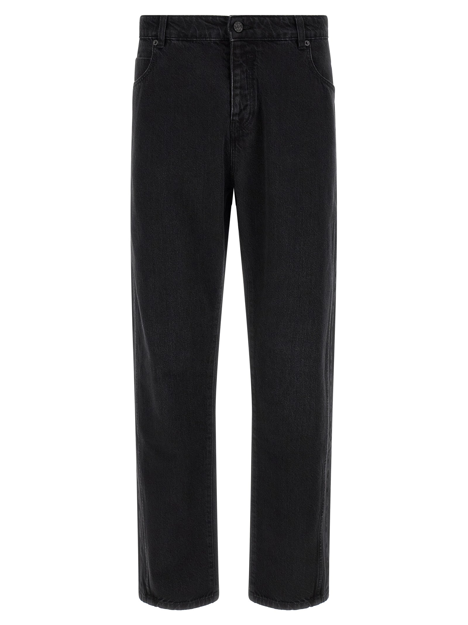 Balmain Black Cotton Straight-Leg Men's Jeans