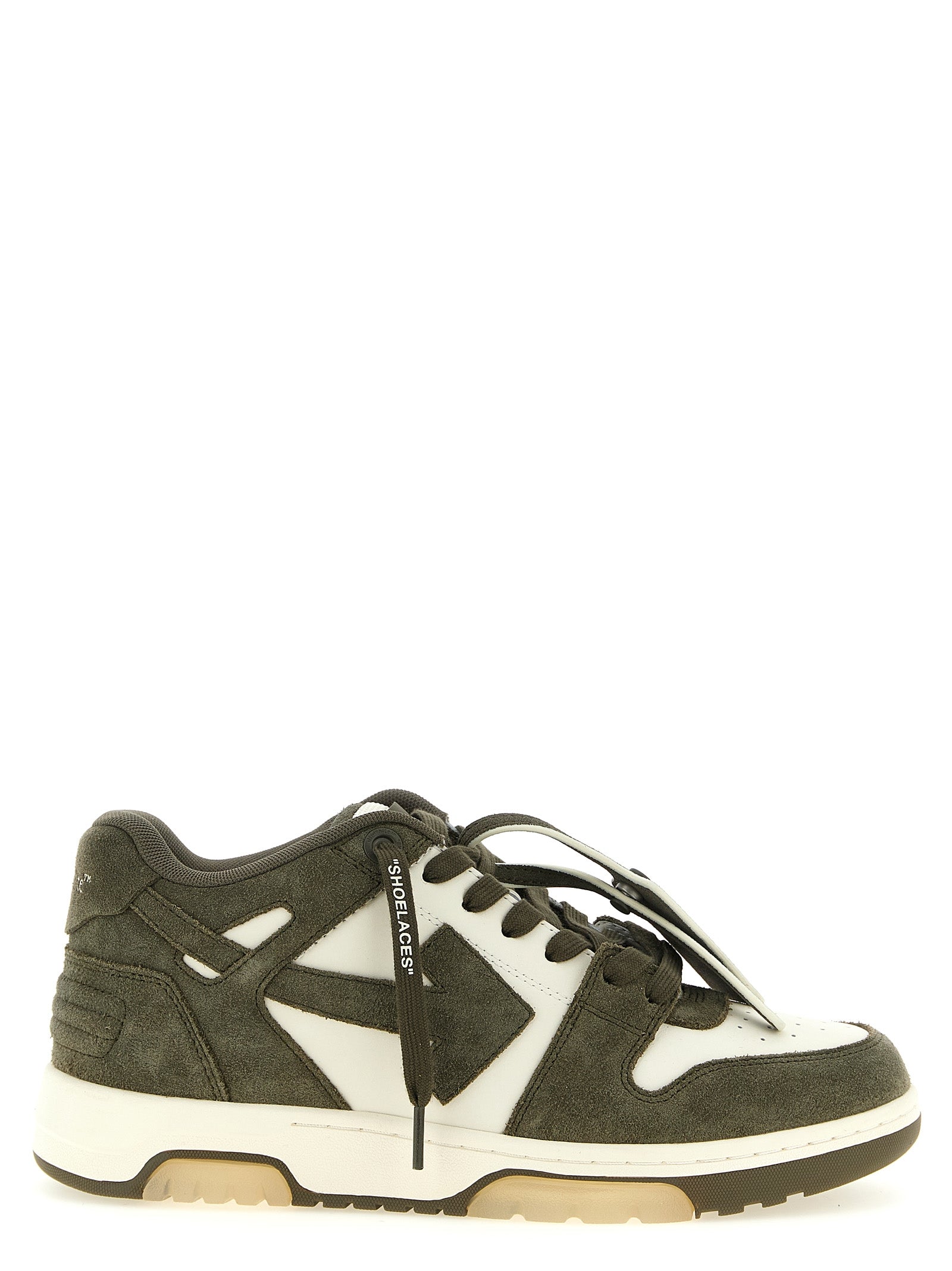 Off-White Bicolor Cowhide Athletic Men's Sneakers