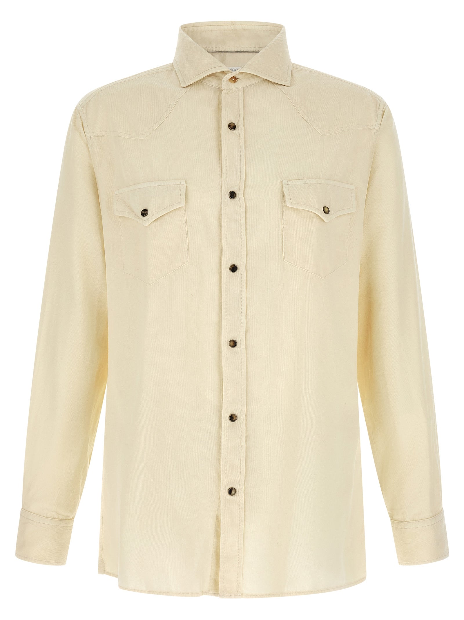 Brunello Cucinelli White Cotton Men's Blouse