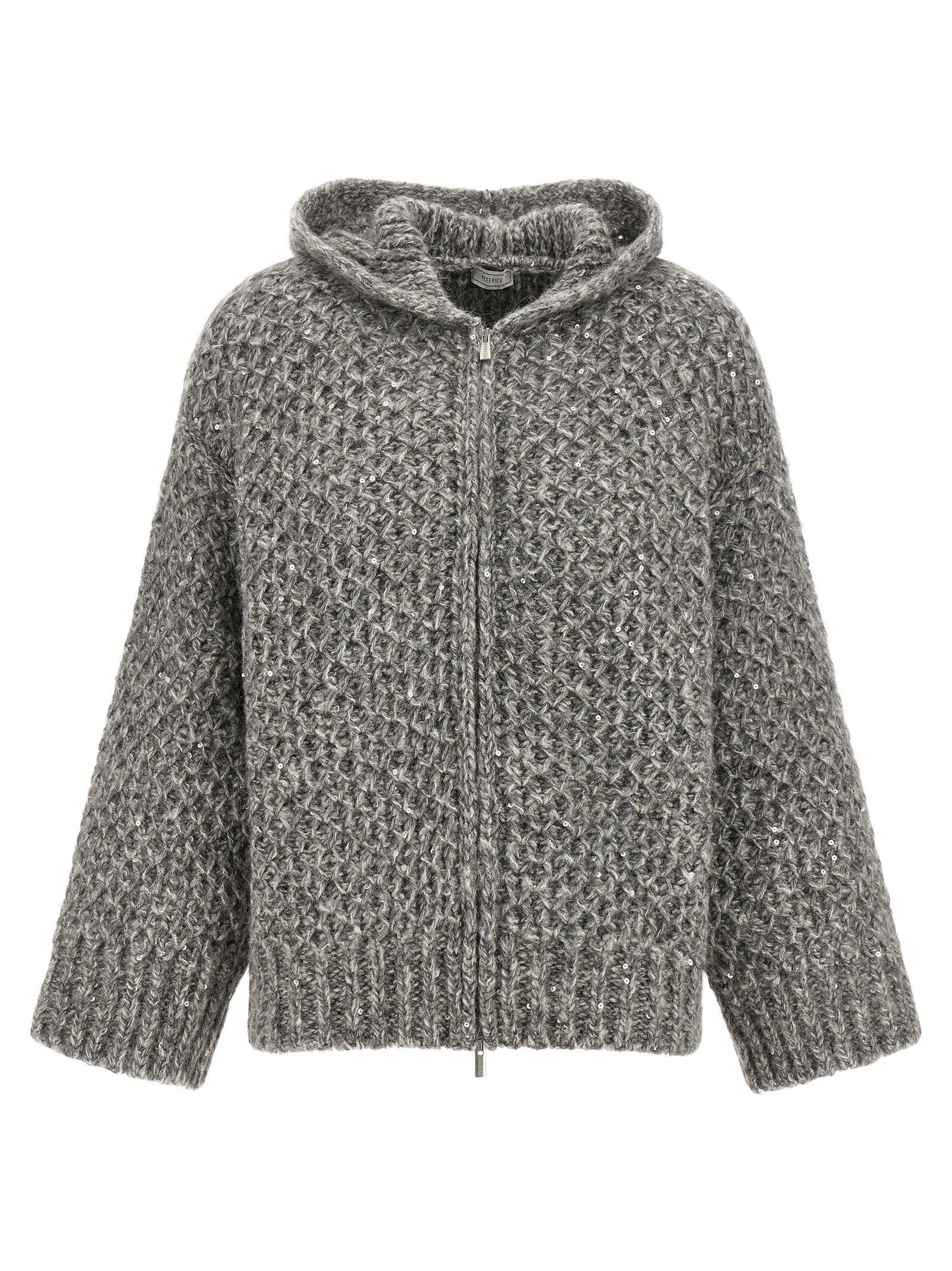 Peserico Gray Wool Women's Cardigan