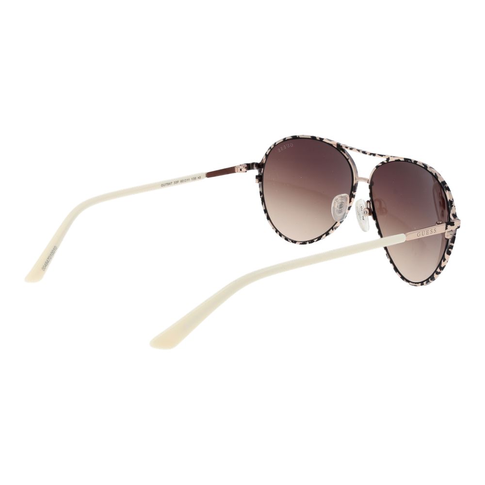 Guess Beige Metal Women's Sunglasses