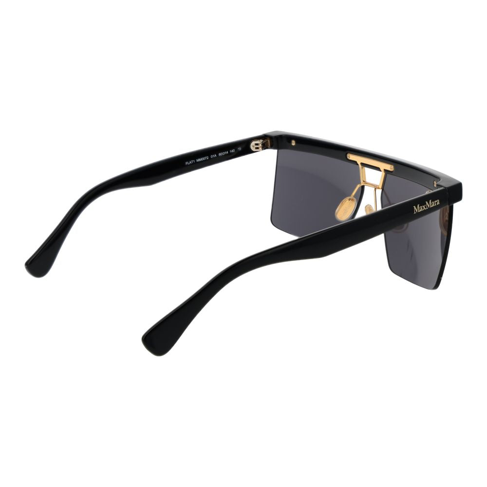 Max Mara Black Stainless Steel Women's Sunglasses