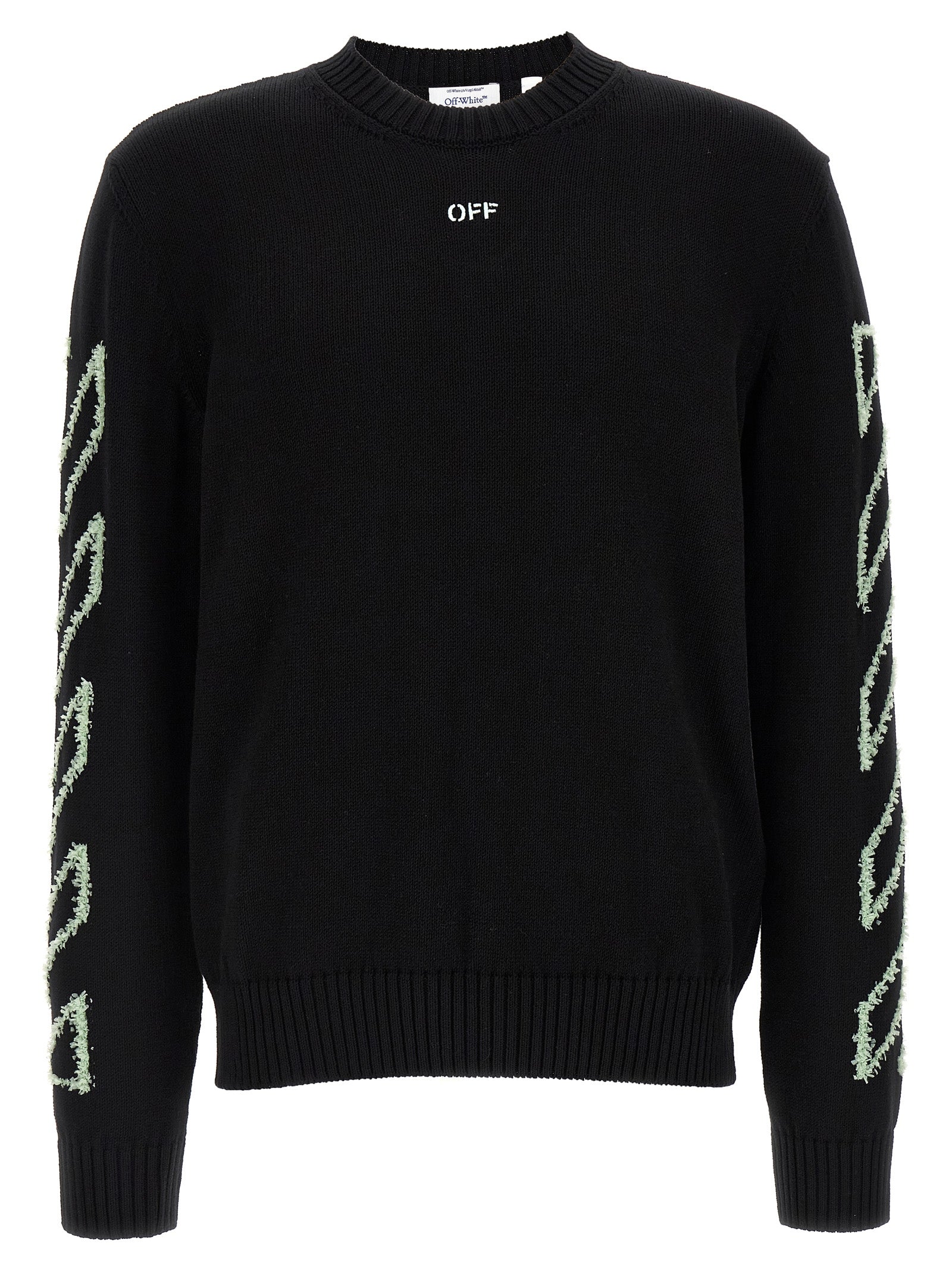 Off-White Black Cotton Men's Cardigan