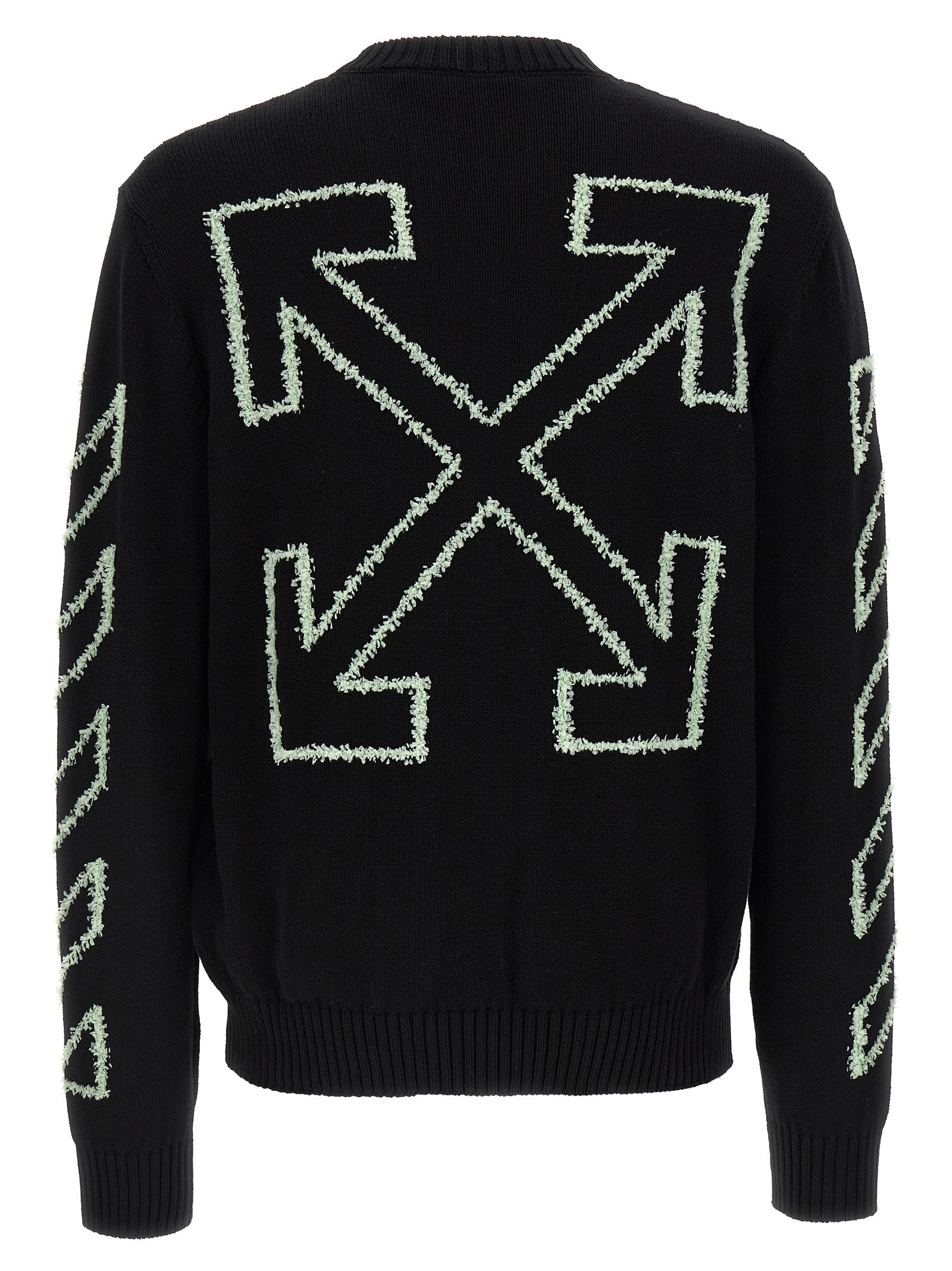 Off-White Black Cotton Men's Cardigan
