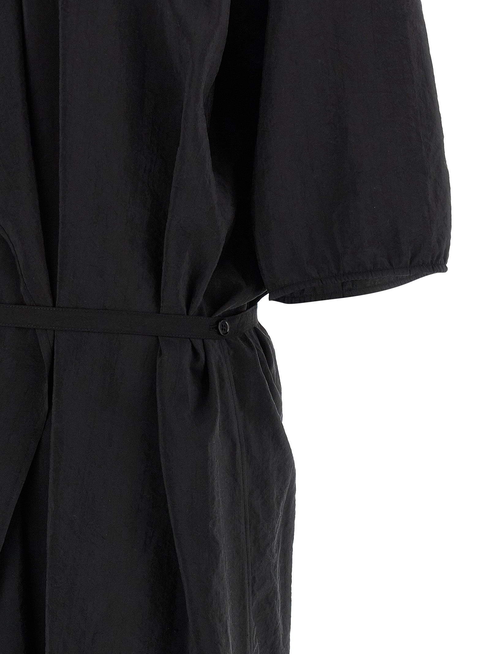 Lemaire Black Silk Midi Women's Dress