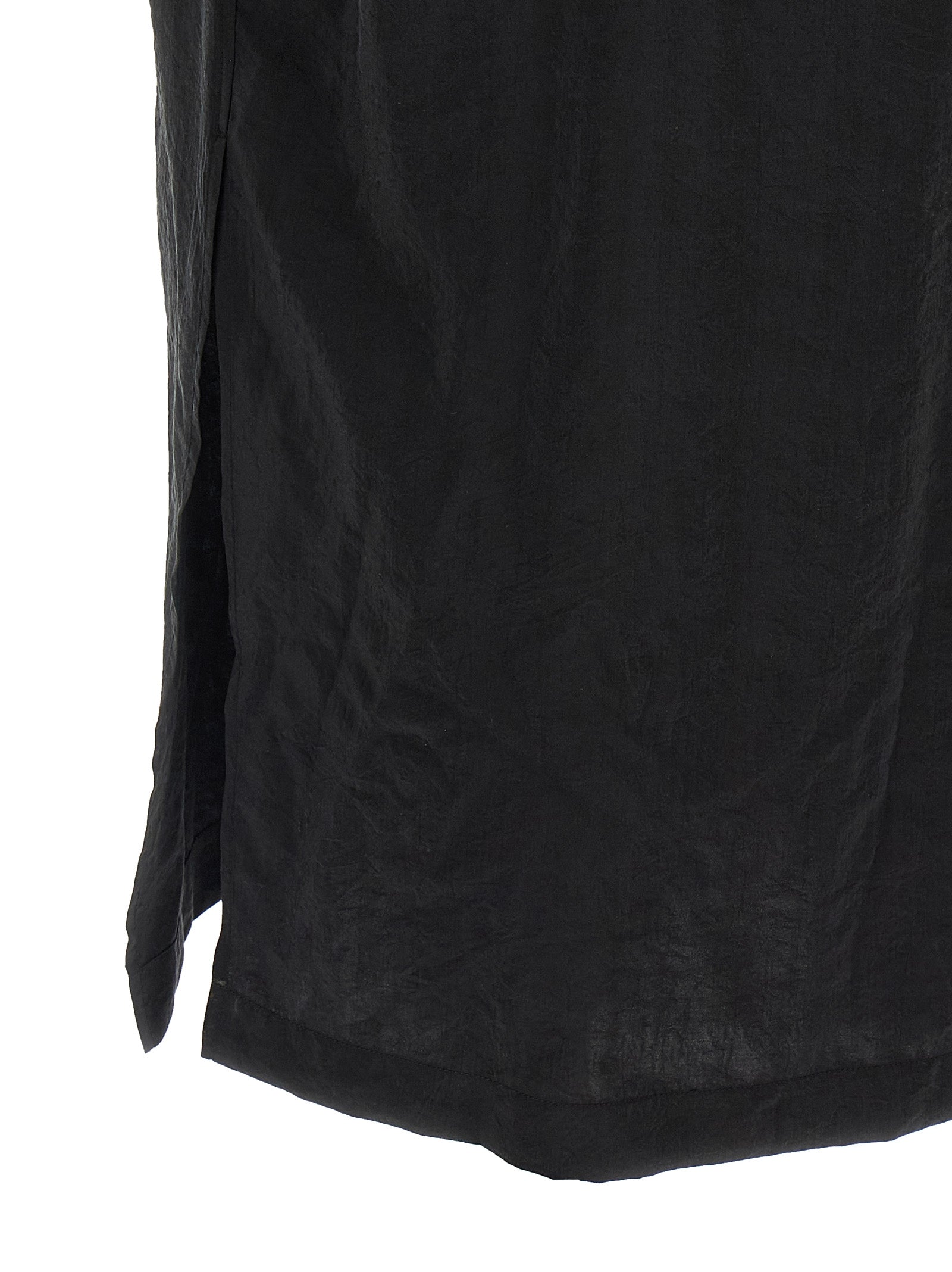 Lemaire Black Silk Midi Women's Dress
