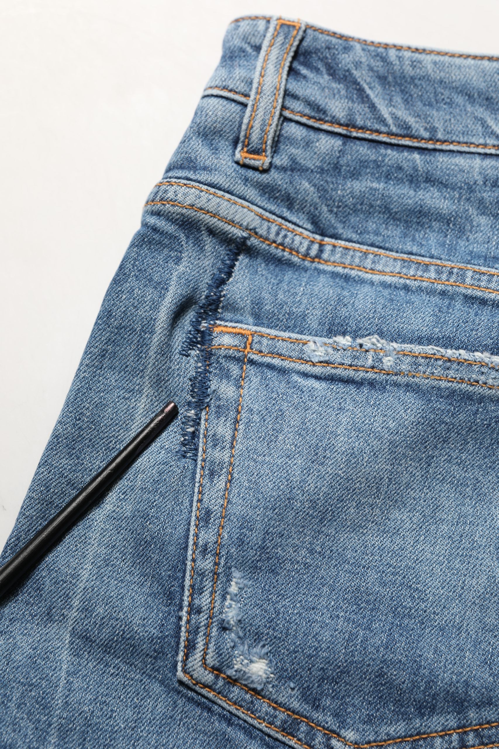 Dolce & Gabbana Blue Cotton High Rise Denim Hot Pants Women's Shorts (Pre-Owned)