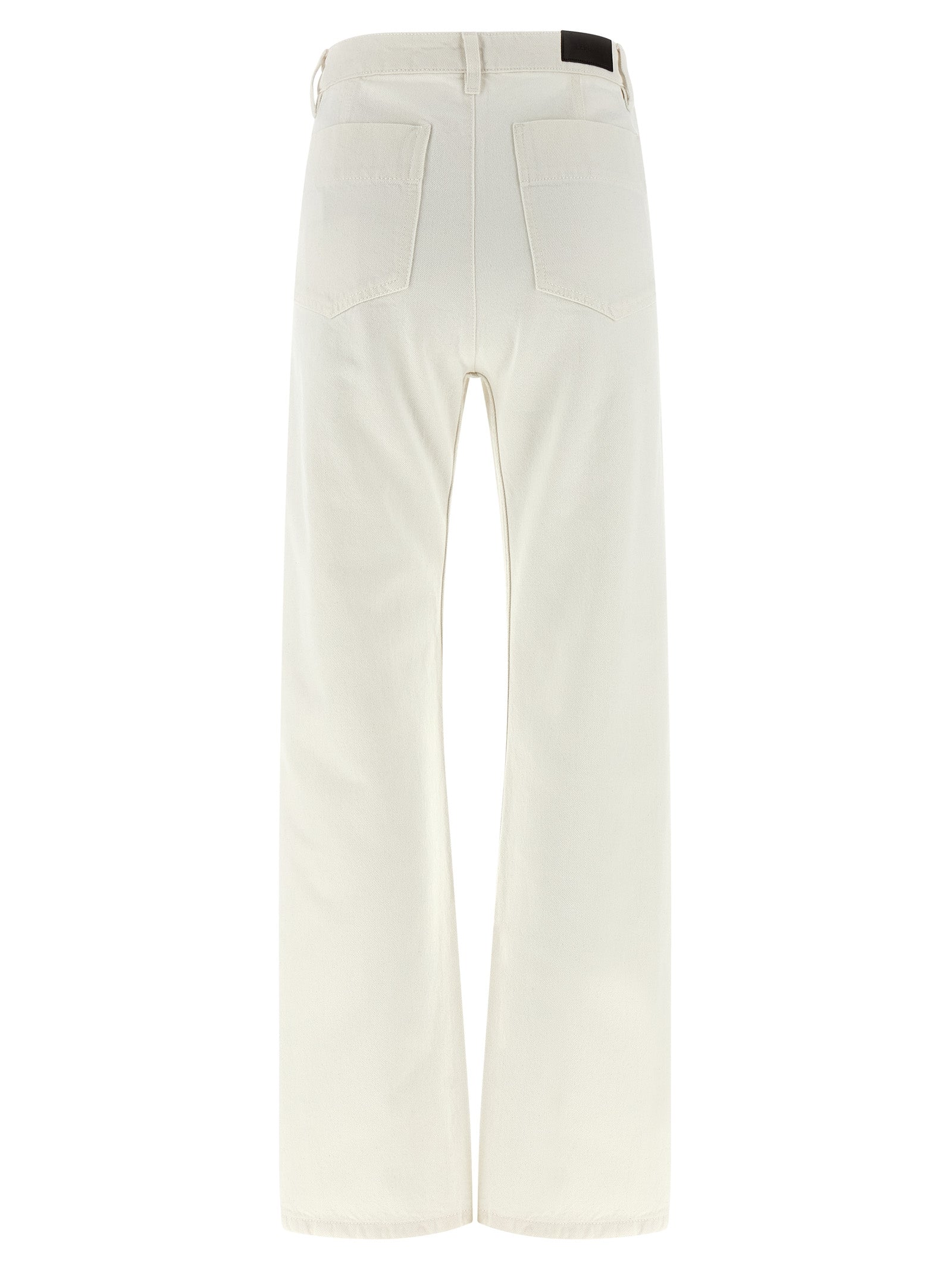 Lemaire White Cotton High-Waisted Women's Jean