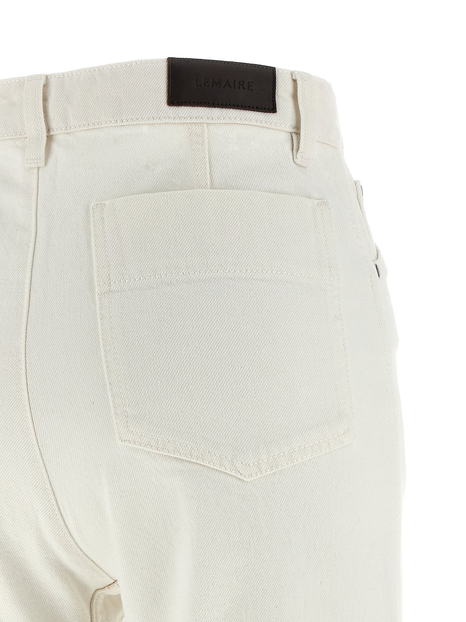Lemaire White Cotton High-Waisted Women's Jean
