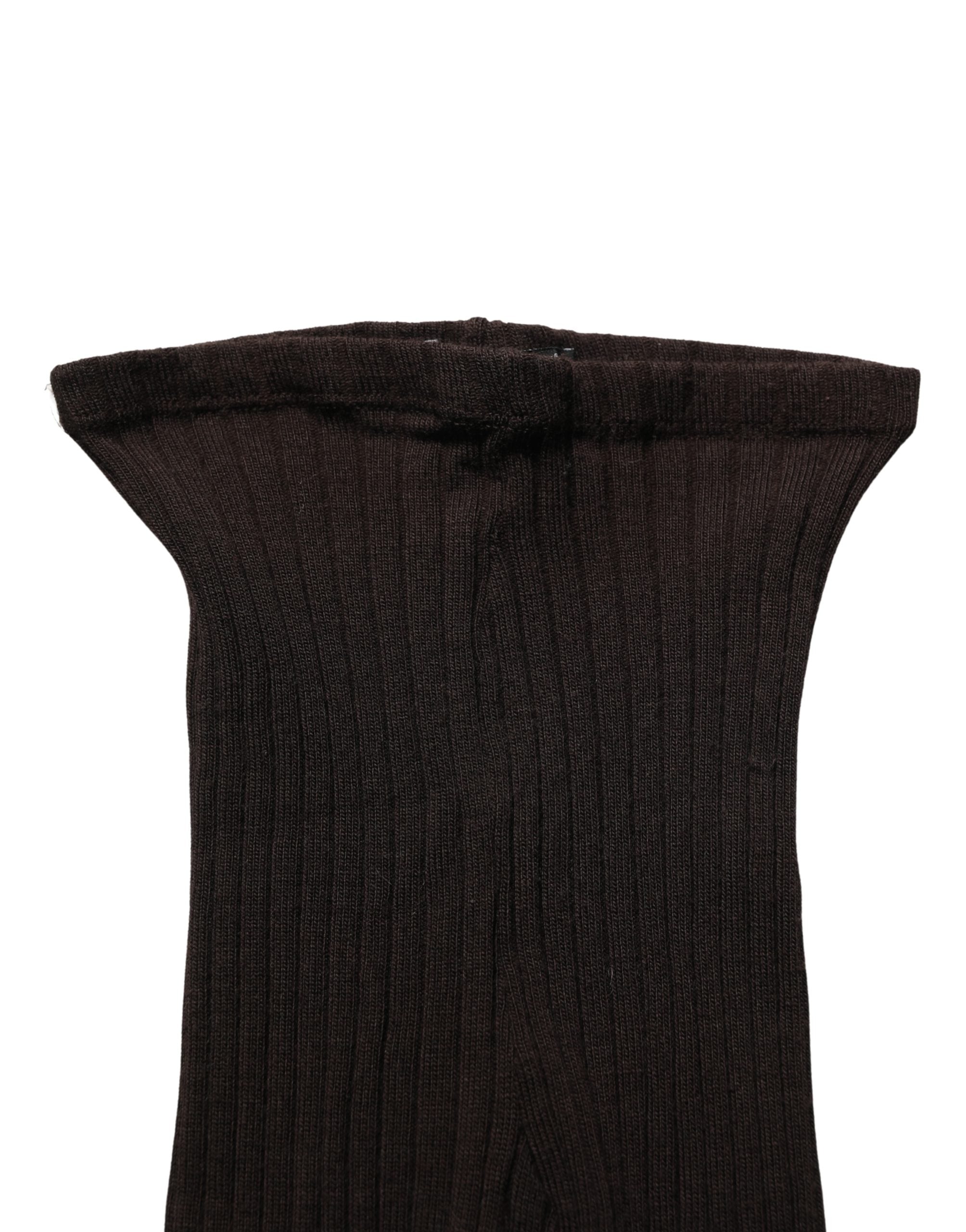 Dolce & Gabbana Black Wool Tights Stocking Pantyhose One Size Women's Socks