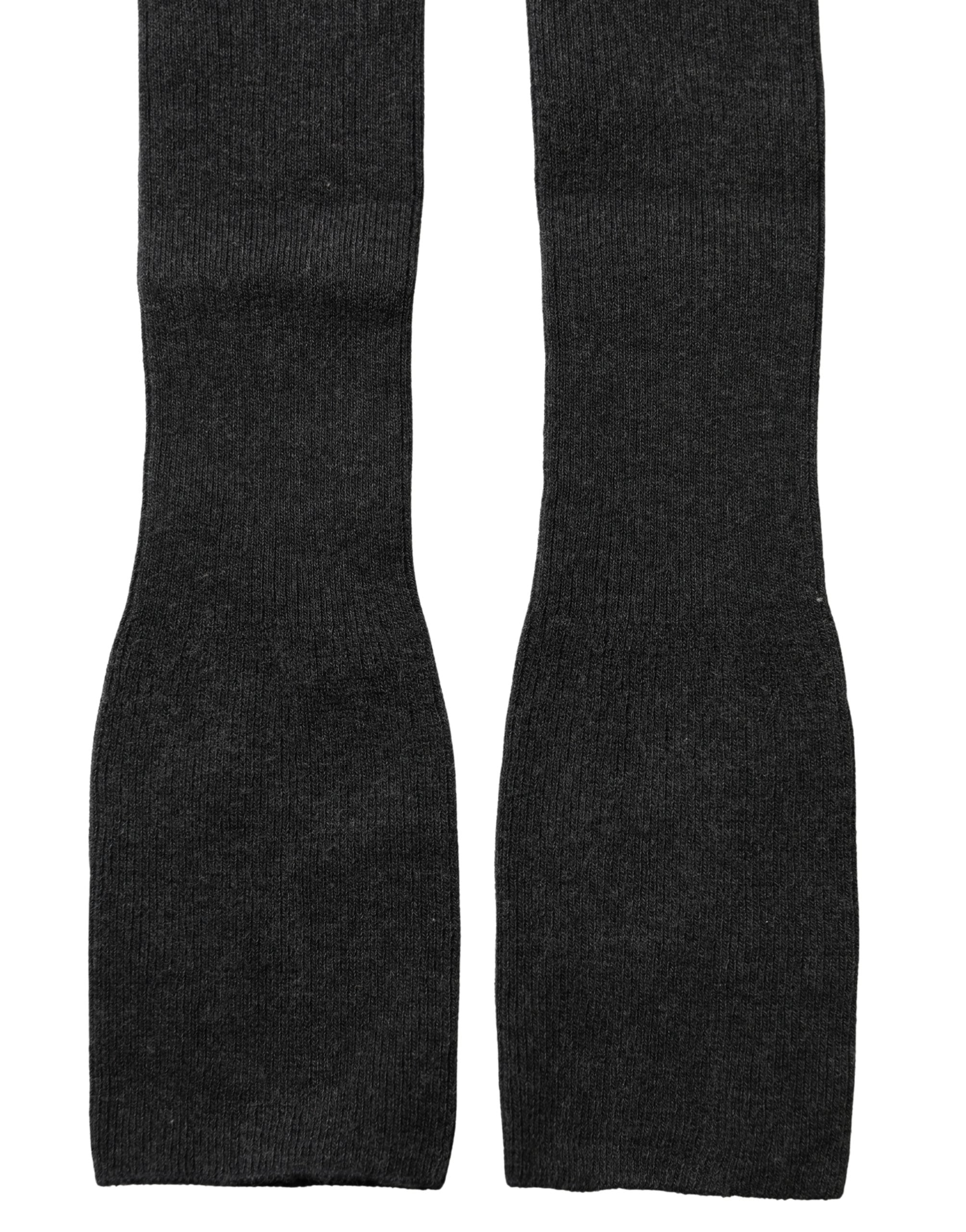 Dolce & Gabbana Gray Cotton Tights Stocking Pantyhose Women's Socks