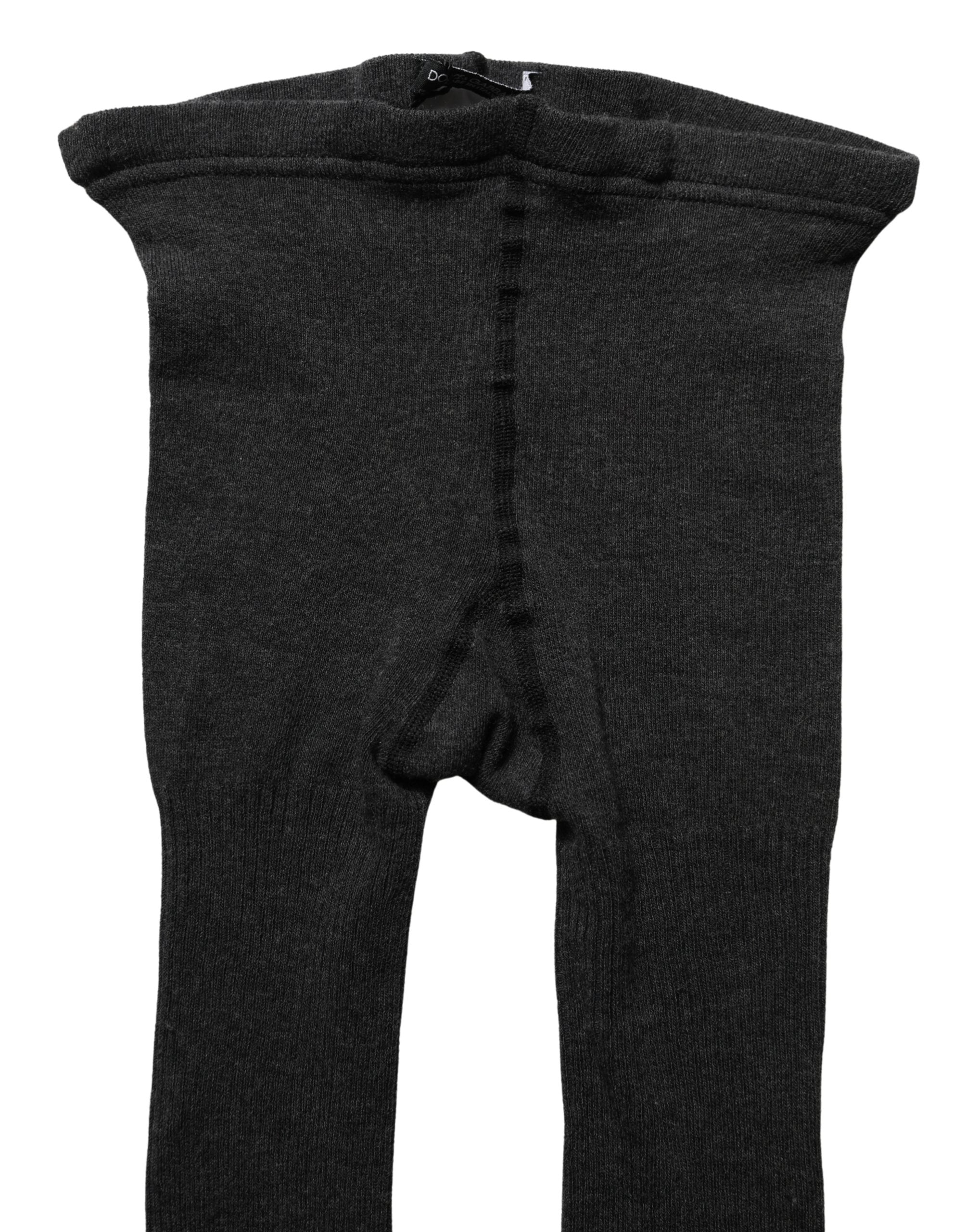 Dolce & Gabbana Gray Cotton Tights Stocking Pantyhose Women's Socks